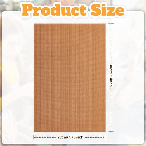 Honeydak Clay Oven Safe Work Mat Non Skid Mat Polymer Clay Bake Tool Oven Liners for DIY Crafts Projects,7.9 x 11.8 Inches(5 Pack) thumbnail 3