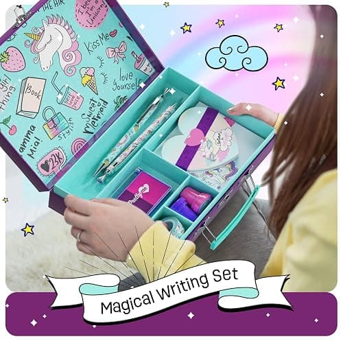Pretty Me Unicorn Stationery Set for Kids - Birthday Gifts for Girls Ages 6, 7, 8, 9, 10 to 12 Year Old Age - Stationary Letter Writing Art Kit - Best Girl Birthday Gift - Preteen Craft Toys, Presents thumbnail 3