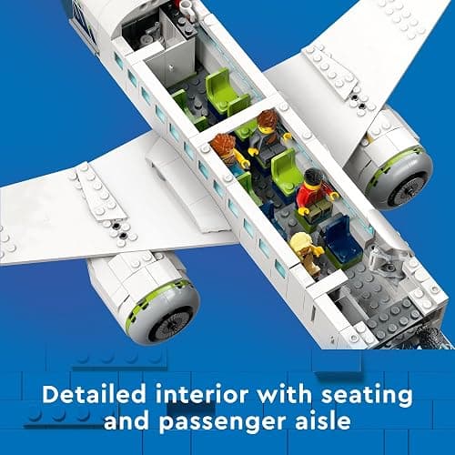 LEGO City Passenger Airplane Toy - Building Set for Boys & Girls, Ages 7+ - Educational Gift for Kids - W/Buildable Vehicle Toys & 9 Minifigures - 60367 thumbnail 4