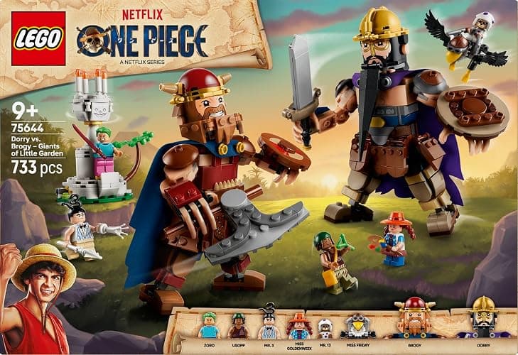 LEGO ONE PIECE Dorry vs. Brogy – Giants of Little Garden - Building Toy for Boys & Girls, Ages 9+ - with 4 Minifigures - Playset for Kids & Anime Fans - Gift for Birthdays - 75644 thumbnail 3
