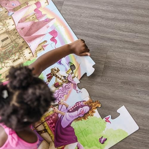 Melissa & Doug Fairy Tale Castle Jumbo Jigsaw Floor Puzzle (48 pcs, 2 x 3 feet) - FSC Certified thumbnail 5