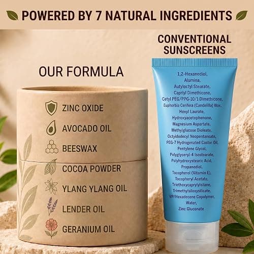NATÚ BOTANICALS Tinted Mineral Face and Body Sunscreen SPF 35 - Mineral Zinc Oxide Sunblock Lotion - Broad-Spectrum UVA & UVB Protection - Lightweight & Gentle for Sensitive Skin - Reef Safe thumbnail 4
