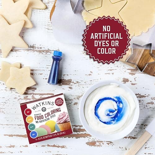 Watkins Assorted Food Coloring, 1 Each Red, Yellow, Green, Blue, Total Four 0.3 oz bottles, 4 Count (Pack of 1) thumbnail 7