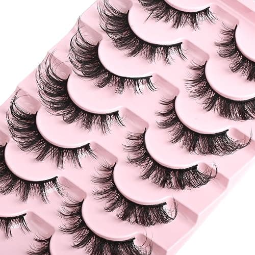 FARRED Cat Eye Lashes Natural Fox Eyelashes D Curl Wispy False Lash Strips Volume Cateye Fake Eyelash Medium Length Russian Strip Lashes Natural Look Full Pestañas Sets for MUA and Beginners Makeup thumbnail 4
