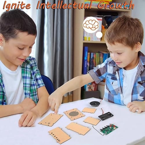 Science Kits for Kids Age 8-12 12-14, STEM Kits for Kids Age 8-10, STEM Toys Build Your Own FM Radio Kit, DIY Electronic Snap Circuits Projects Gifts for Teen Girls Boys 9 11 13 15 16+ (Classic Wood) thumbnail 2