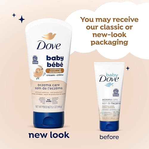Baby Dove Soothing Cream Baby Lotion 3 Count Eczema Care For Delicate Baby Skin No Artificial Perfume or Color, Paraben Free 5.1 oz thumbnail 3