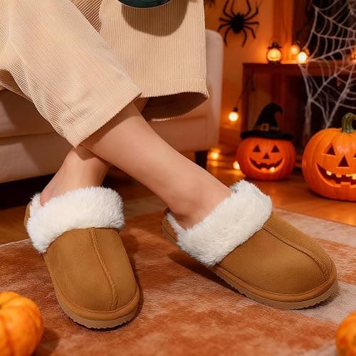 Litfun Women's Fuzzy Memory Foam Slippers Fluffy Winter House Shoes Indoor and Outdoor thumbnail 6