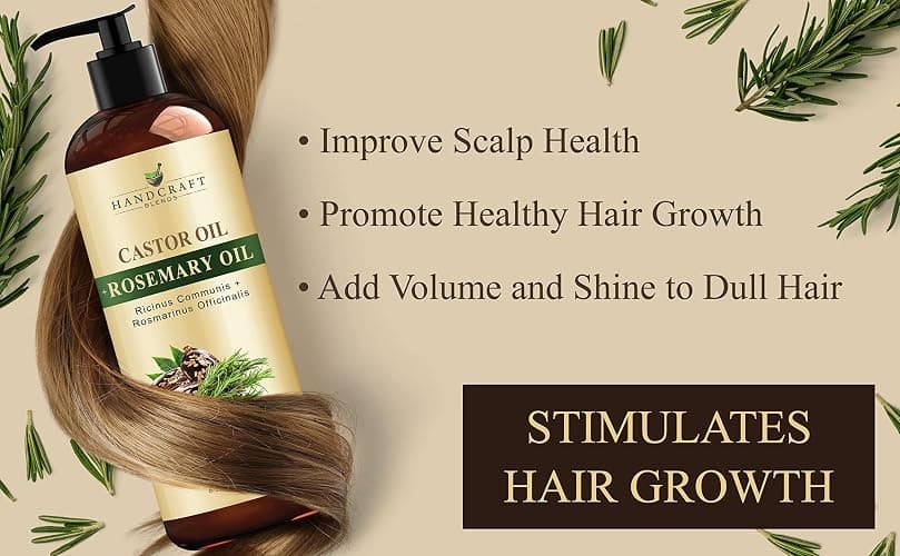 Handcraft Blends Castor Oil with Rosemary Oil - 8 Fl Oz - 100% Pure and Natural - Premium Grade Carrier Oil for Hair Growth, Eyelashes and Eyebrows, Hair & Body thumbnail 7
