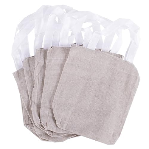 Super Z Outlet 8" x 8" Canvas Tote Sacks Natural Color for Arts & Crafts, Reusable Grocery Bags, Decoration, Party Favors (12 Pack) - Image 1