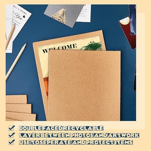 Henoyso 60 Pack 11 x 8.5 Inch Corrugated Cardboard Sheets Flat Cardboard Sheets Packaging Inserts Flat Square Inserts Squares Separators for Shipping Packing Mailing Crafts(Brown) thumbnail 5