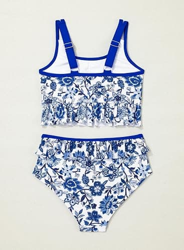 blibean Teen Girl Swimsuits Two Piece Bikini Sets with Chest Pad Size 6-15 Years thumbnail 4