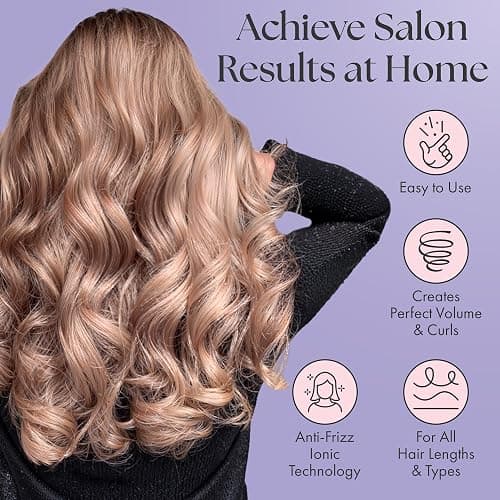 Lily England Round Blow Dry Brush Set for Women - Perfect for Voluminous Blowouts - Ceramic Ionic Technology - Luxury Gift for Her (Pink) thumbnail 3