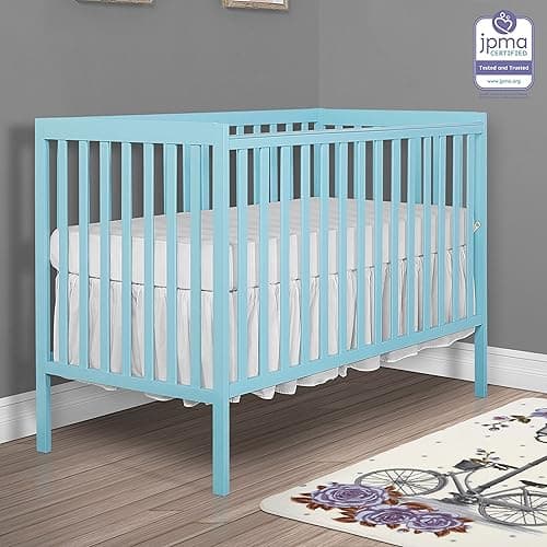 Dream On Me Synergy 5-In-1 Convertible Crib In Aqua Sky, Greenguard Gold Certified thumbnail 8