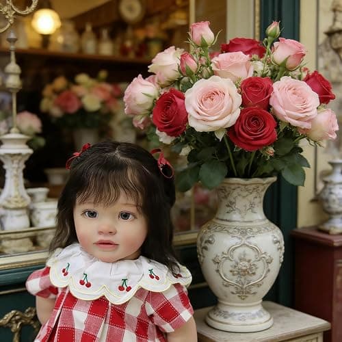 RXDOLL 26 Inch Realistic Reborn Toddler Dolls Girl Rooted Long Hair, Large Size Reborn Baby Dolls Soft Cloth Body, Lifelike Toddler Doll Real Life Baby Doll Toy with Accessories thumbnail 3