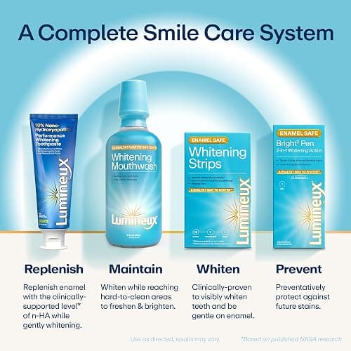 Lumineux Teeth Whitening Strips Kit - 9 Treatments (1 Month) - Peroxide Free - Enamel Safe for Whiter Teeth - Whitening Without The Sensitivity - Dentist Formulated - Sensitivity Free thumbnail 8