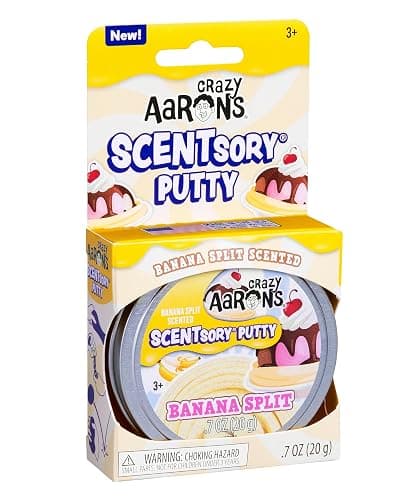 Crazy Aaron's Thinking Putty® - Banana Split - Scented Sensory Putty for Kids and Grown ups - Creative and Endless Fun, Stress Relief Therapy Toys, Never Dries Out - Made in USA thumbnail 5