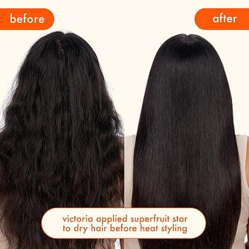 amika superfruit star lightweight hair styling + heat defense oil | heat protection, strengthen + reduce breakage, smooth frizz, add glossy shine | for all hair types thumbnail 7