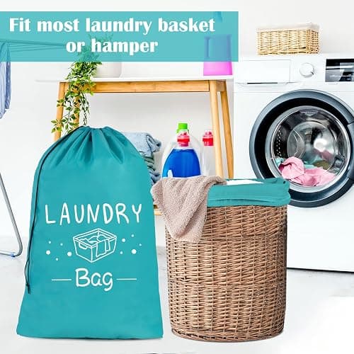 Sylfairy 2 Pack Extra Large Travel Laundry Bag, Dirty Clothes Organizer with Drawstring,Heavy Duty Travel Laundry Bags,Easy Fit a Laundry Hamper Travel Essentials thumbnail 8