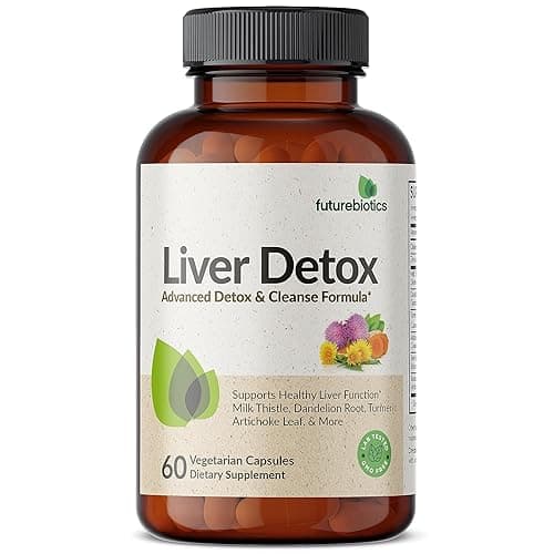 Futurebiotics Liver Detox Advanced Detox & Cleanse Formula Supports Healthy Liver Function with Milk Thistle, Dandelion Root, Turmeric Artichoke Leaf, & More, Non-GMO, 60 Vegetarian Capsules - Image 1