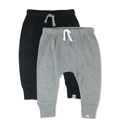 Multipack Honest Pants Joggers Pull on 100% Organic Cotton for Infant Baby and Toddler, Boys, Girls, Unisex - Image 1
