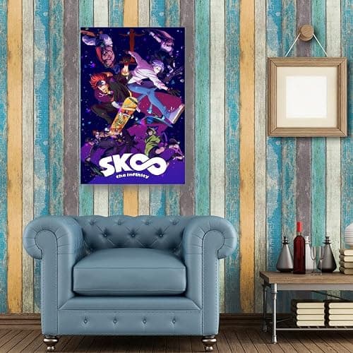 YAOWEI SK8 The Infinity Anime Posters Canvas Poster Wall Art Picture Prints Hanging Photo Gift Idea Decor Home Posters Artworks 16x24inch(40x60cm) thumbnail 5