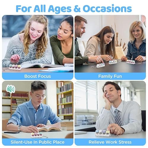 3 Pack Keyboard Fidget Toy – Clicky, Creamy & Silent Stress Relief Fidget Clicker Keychain – Quiet Fidget Toys for Adults, Boost Focus & Calm Anxiety at Work, Travel – Ideal Stress-Relief Gift thumbnail 7