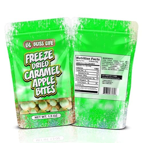 Caramel Apple Bites Freeze Dried Fruit Candy from TikTok, ASMR Crunchy Candy, Sweet and Sour Kids Snacks, Unique Novelty Snack for Kids 1.5 OZ thumbnail 2