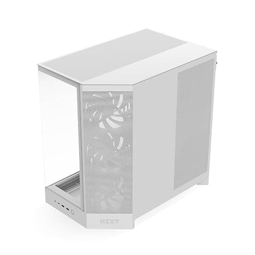 NZXT H9 Flow (2025) – Large Dual-Chamber ATX Mid-Tower Airflow PC Case – Includes 3 x 140mm & 1 x 120mm Fans – 420mm Radiator Support – Tempered Glass – Back-Connect Ready – White thumbnail 8