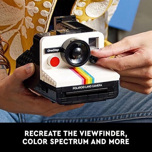 LEGO Ideas Polaroid OneStep SX-70 Building Set for Adults - Vintage Polaroid Model DIY Craft Kit, Ages 18+ - Gift for Birthdays - 21345 thumbnail 2