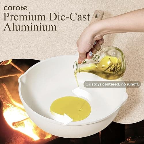 CAROTE Pots and Pans Set, Nonstick Cookware Sets, 21pcs Induction Cookware Kitchen Set Non Stick Cooking Set w/Frying Pans & Saucepans (PFOS, PFOA Free) thumbnail 7