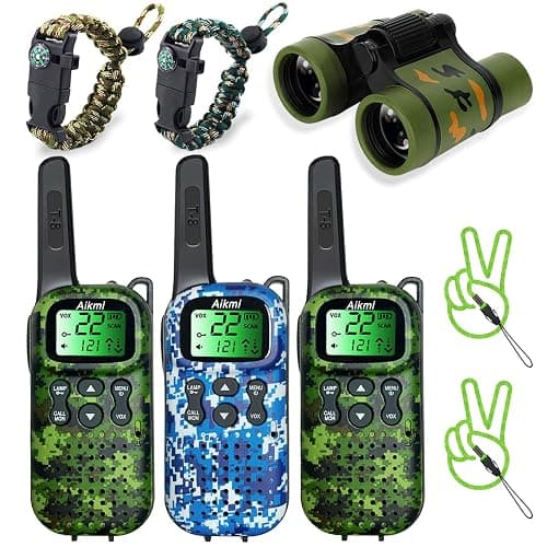 Walkie Talkies for Kids Toys Boys Gifts Aged 5+ Long Range 2 Way Radio for Camping Hunting Hiking Outdoor Game 6 7 8 9 10 Year Old Birthday Present for Kids - Image 1