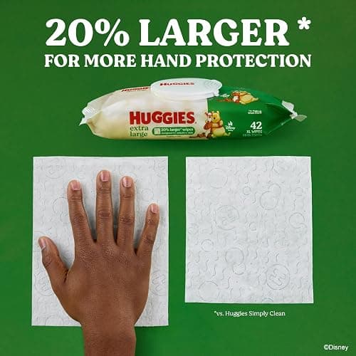 Huggies Extra Large Baby Wipes, Unscented, 9 Flip-Top Packs, 378 XL Wipes Total, Packaging May Vary - 42 Count (Pack of 9) thumbnail 3