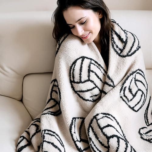 Remagr Volleyball Blanket Gifts for Sport Lover Cute Soft Cozy Fluffy Microfiber Throw Christmas Blanket Gifts for Living Room Sofa Bed, 60 x 50 Inches thumbnail 3