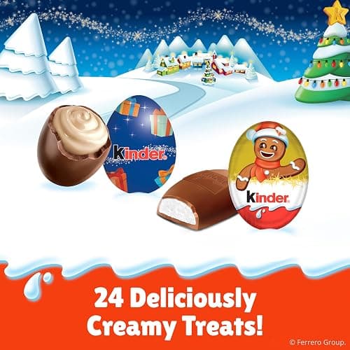 Kinder Chocolate Countdown Advent Calendar, Chocolate Candy, 2025, 2 Pack, Holiday gift for all, 24 Pieces 8.8 oz thumbnail 4