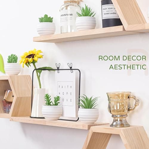 Der Rose 6 Pack Fake Plants Small Realistic Succulents Plants Artificial for Home Room Decor Indoor thumbnail 7