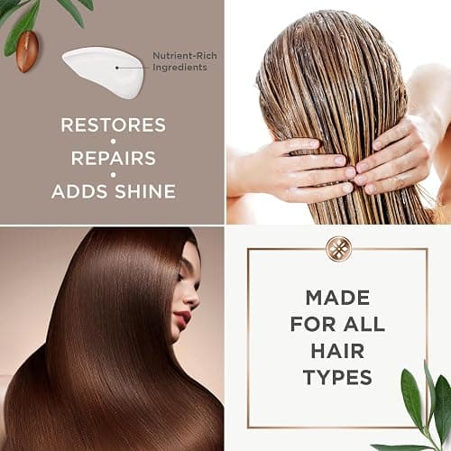Argan Magic Restorative Hair Mask - Protein Rich Conditioning Hair Mask that Hydrates, Restores And Repairs Damaged Hair | Paraben Free, (12 oz) thumbnail 5