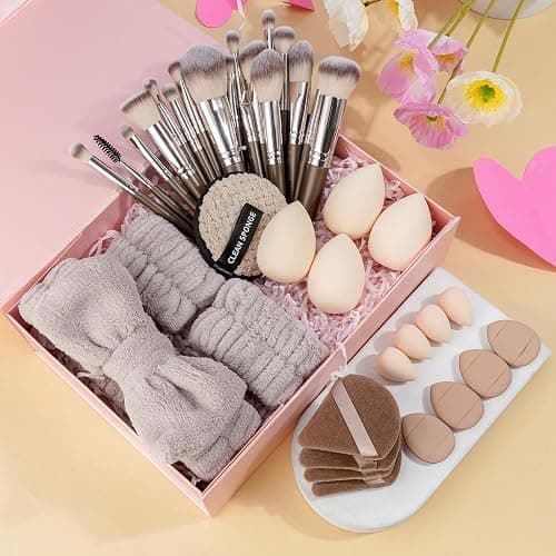 MAANGE Make up Brushes 38 Pcs Makeup Kit, Premium Synthetic Foundation Powder Blending Face & Eyes Makeup Brush Set thumbnail 7