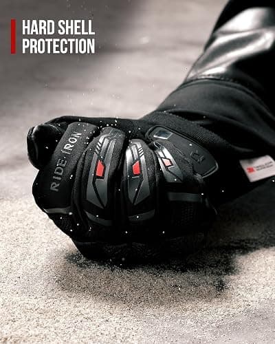 RIDEIRON Winter Motorcycle Gloves for Men & Women Waterproof Warm Cold Weather Riding Gloves with Touchscreen for ATV UTV Riding, Road Racing, Snowmobile, Motocross thumbnail 7