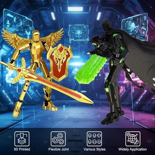 Pthjswj T13 Action Figure Set - (Assembled) 3D Printed Action Figure, Titan 13 Action Figure, Multi-Jointed Movable Dummy 13, Robot Action Figure, Birthday Gifts for Boys, Girls Desktop Decorations thumbnail 3