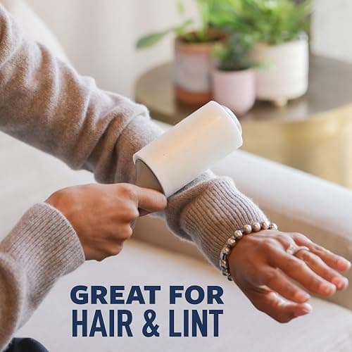 Scotch-Brite Everyday Clean Lint Roller, White, Manual Operation, 3 Pack, Lint Remover for Pet Hair, Dark Clothes, Furniture, and Dusty Surfaces, 300 Adhesive Sheets Total thumbnail 5