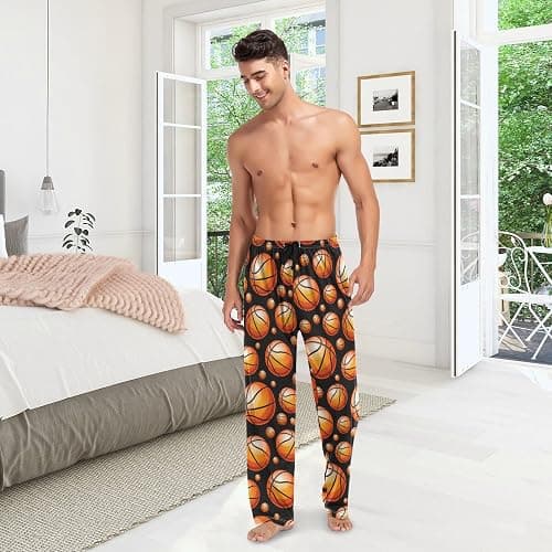 Ollabaky Pjs Men's Pajama Pants Separate Bottoms Men Long Sleep Pants Lounge Pants with Pockets thumbnail 6
