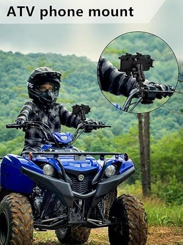 ZIDIYORUO ATV Phone Holder, Quad Phone Mount, 8 Clamps Holds 4.7-7.1" Phones, One Hand Operation Motorcycle Phone Clip for 7/8-9/8" Handlebar,Compatible with Yamaha Polaris Honda Can Am thumbnail 7