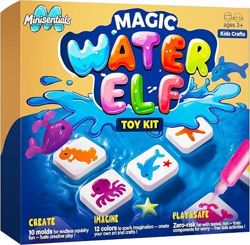 Magic Water Elf Toy Kit - Crafts kit for Kids - Arts and Crafts for Girls - Magic Gel Water Pets - Make Your Own Squishies Squishy Maker Toys - Kid Toys Birthday Gifts for Girls Boys Ages 3-12 - Image 1