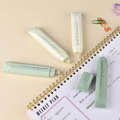 Temiary 4-Pack Double Sided Tape Roller, 6 mm x 196 Inch Adhesive Tape Glue Scrapbook Dispenser Runner for Scrapbooking Craft Supplies Office School (Green) thumbnail 5