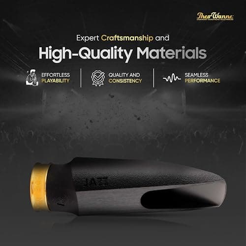 Theo Wanne ESSENTIALS Jazz Alto Saxophone Mouthpiece with Medium Chamber, Roll-Over Baffle & Balanced Tone for Smooth Jazz, Classic & Big Band - Exceptional Clarity Sax Mouthpiece - Size 7 (0.081") thumbnail 4