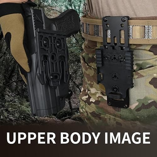 Quick Locking System Kit (QLS Kit), QLS 19 Locking Fork and QLS 22L Receiver Plate for Drop Leg Holster, Duty Belt and Low Ride Universal Belt Loop thumbnail 6