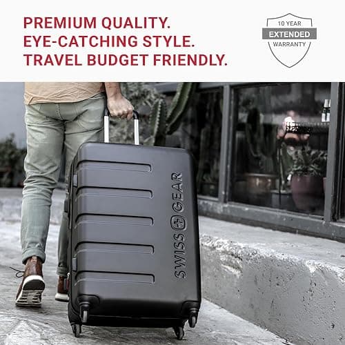 SwissGear 7366 Signature Hardside Expandable Luggage with Spinner Wheels, TSA Lock, Evening Haze, Checked-Medium 23-Inch thumbnail 5