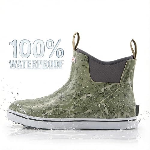 SUREWAY Women's Ankle Fishing Deck Boots for Women,Short Waterproof Neoprene Rubber Rain Boots,Lightweight Garden Work Shoes for Women,Upgraded Slip Resistant,Durable Comfortable thumbnail 3