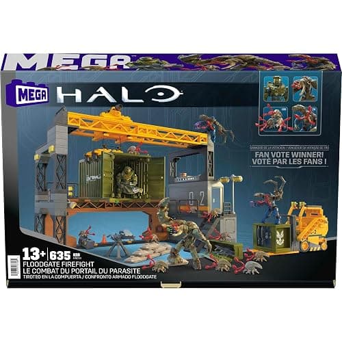 MEGA Halo Infinite Building Toys Set, Floodgate Firefight with 634 Pieces, 4 Micro Action Figures, Poseable Articulation, Accessories, Kids or Adult (Amazon Exclusive) thumbnail 7