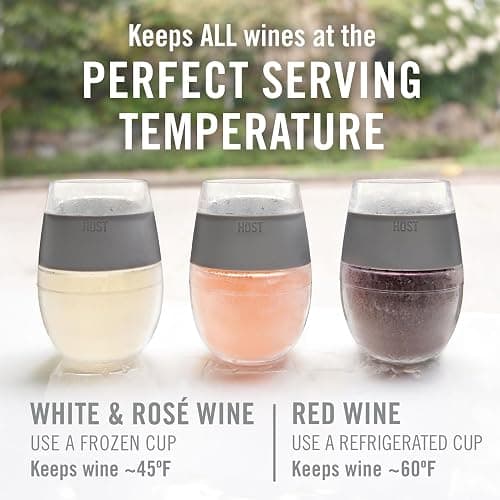 Host Cooling Cup Set of 1 Plastic Double Wall Insulated Freezable Drink Chilling Tumbler with Freezing Gel, Wine Glasses for Red and White Wine, 8.5 oz, Translucent Magenta thumbnail 5
